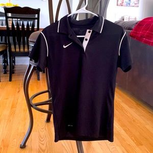 Black Nike 3 button polo type shirt